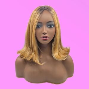 Nels Wigs Ayla Brown & Dirty Blonde Monofilament Shoulder Length Wig